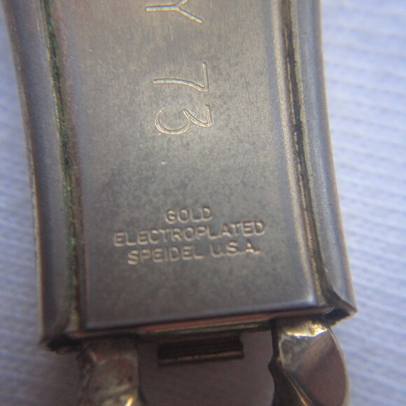 vintage Speidel USA Men's Gold Plated Name Plate ID Bracelet - Monogrammed JIM - Picture 4 of 5